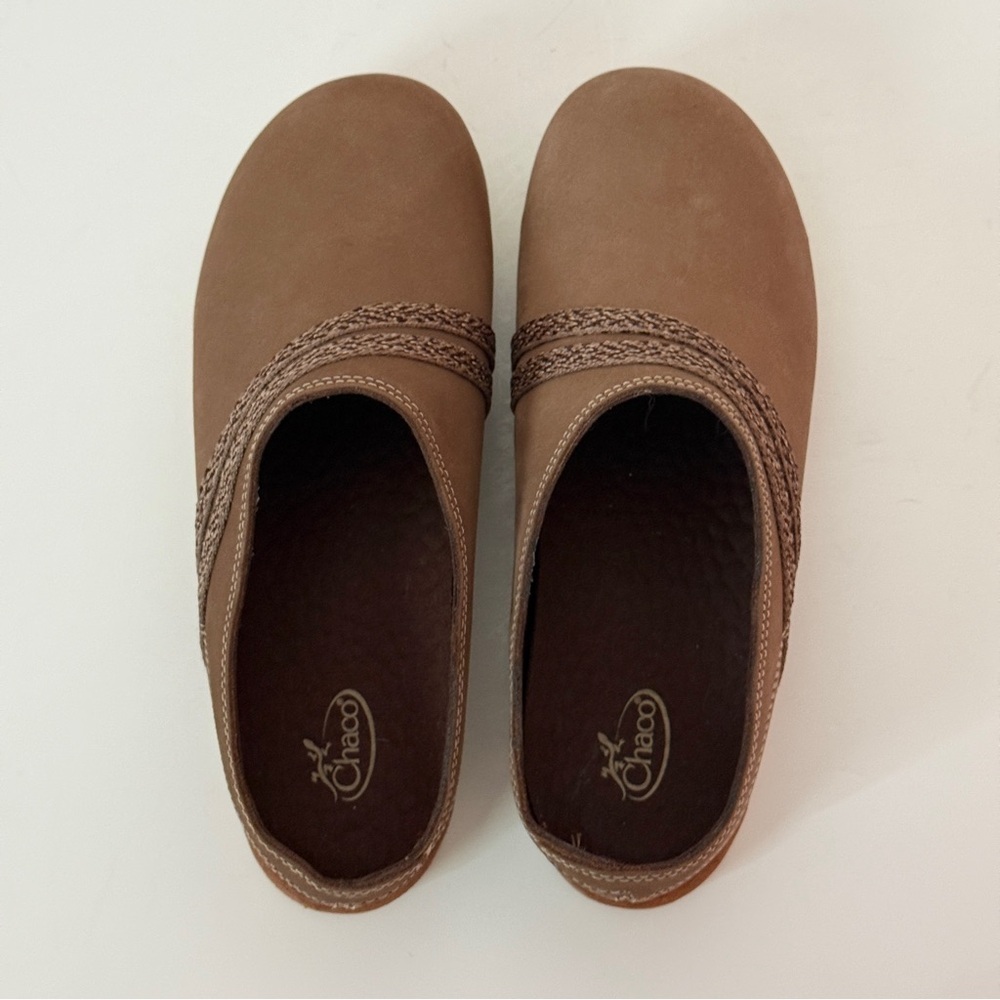 Chaco Harper Slide Caribou Nubuck Leather Slip On Mule Women J106372 Size 6.5 - Picture 7 of 9